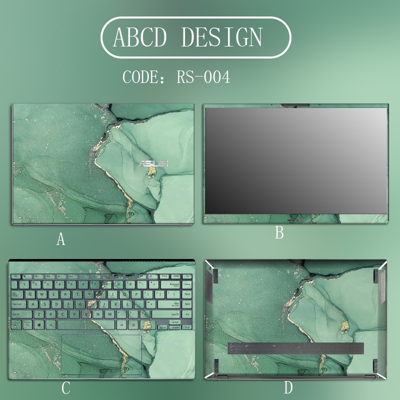 Bộ 4 Miếng Dán Bảo Vệ Laptop 14 "Chống Trầy Xước In Họa Tiết Cẩm Thạch Cho ACER ASPIRE 3 ASPIRE 5 A514 A514-53 A514-54