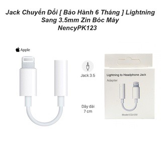 Jack chuyển đổi tai nghe iphone cổng lightning sang 3.5mm hàng zin bóc máy