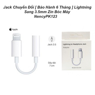 Jack chuyển đổi tai nghe iphone cổng lightning sang 3.5mm hàng zin bóc máy