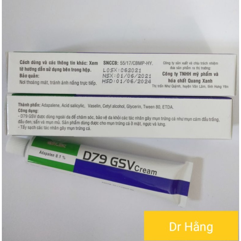 [CHÍNH HÃNG] D79 GSV Cream Giảm Mụn Trứng Cá,Mụn Lưng Ngực,Dày Sừng Nang Lông | BigBuy360 - bigbuy360.vn