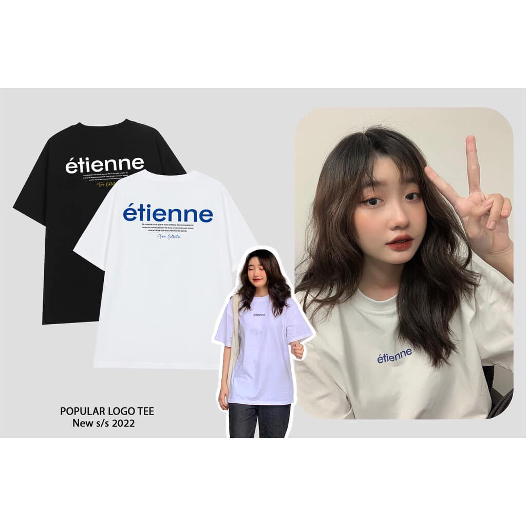 Áo Thun Etienne 🌹 FREESHIP 🌹 Áo Thun Local Brand Form Rộng Tay Lỡ, Màu Trắng, Đen - SUTU