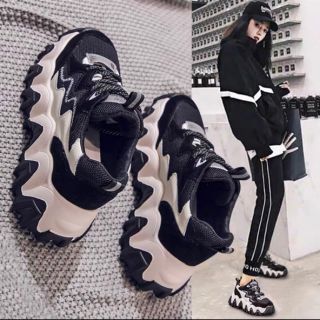 Giày nữ - giày thể thao nữ - ulzzang Sport Sóng Chữ Phản quang FREESHIP + SẴN HÀNG