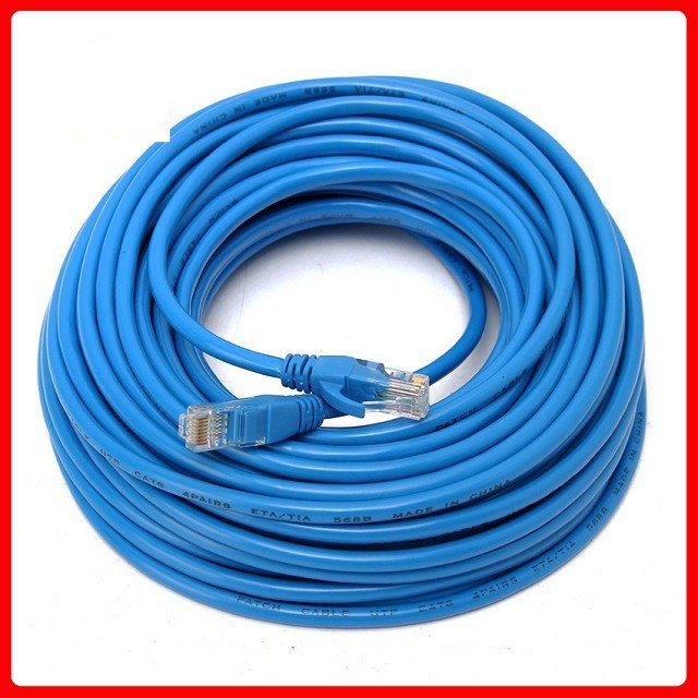 Dây mạng Cat 6 bấm sẵn 2 đầu 10m, 20m, 30m - Xanh Test thông mạng trước khi giao
