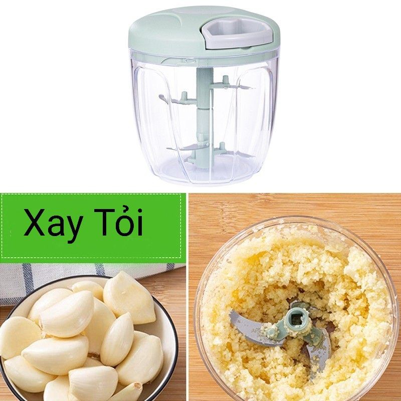 Máy xay tỏi ớt cầm tay mini đa năng - Lực nghiền mạnh - Dễ dàng tháo lắp ra vệ sinh