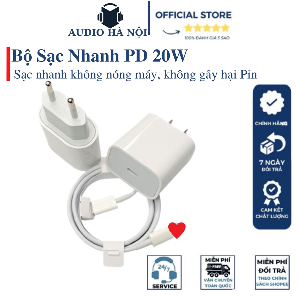 Bộ Sạc Nhanh PD 20W Sử Dụng Cho Ip 12 Pro Max / Ip12 / IP 11 Pro Max/ 11 Pro/ X/ XS Max/ 8/ 8 Plus
