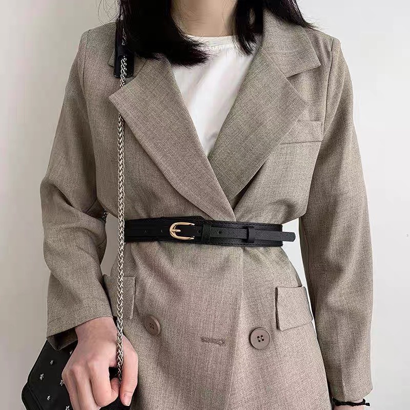 Đai váy da kiểu Corset bản 3cm sang chảnh - Belt nịt áo vest blazer cá tính ĐV028