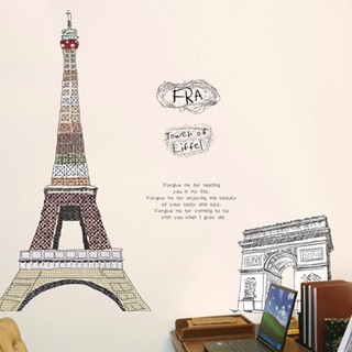 Tranh đề can, decal dán tường tháp eiffel trang trí phòng ngủ, phòng khách, nhà hàng, quán caffee