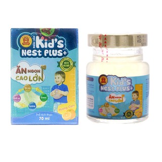 Nước Yến Sào Cao Cấp Thiên Việt Kid's Nest Plus+ Hương Cam Lọ 70ml