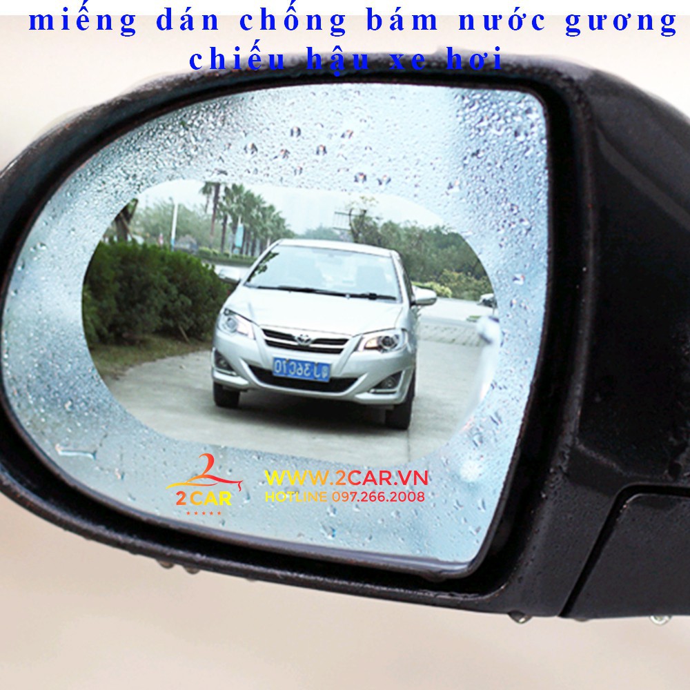 [Mã LIFEAU5SALE giảm 20k đơn 50k] Bộ 4 miếng dán chống bám nước gương chiếu hậu xe, cửa kính sườn xe ô tô