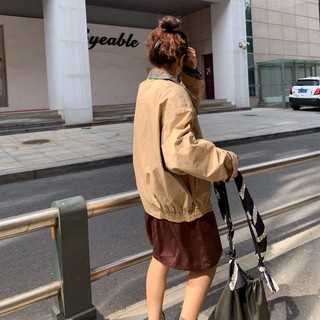 Áo khoác bomber style retro Hàn Quốc