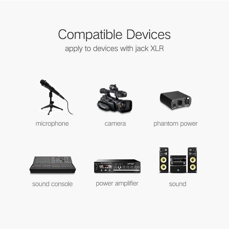 Dây Cáp Ugreen XLR Nối Dài Cho Bộ Khuếch Đại Âm Thanh Karaoke