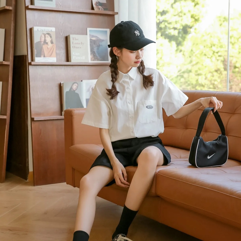 Áo sơ mi NRVP dáng rộng phong cách Hàn Quốc thời trang 2022 dành cho nữ