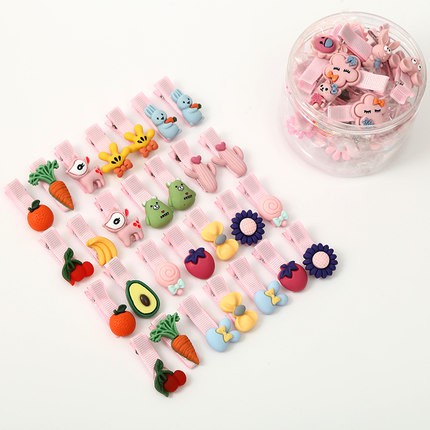 Bộ kẹp tóc mỏ vịt phong cách hoạt họa Hàn Quốc đáng yêu cho trẻ em