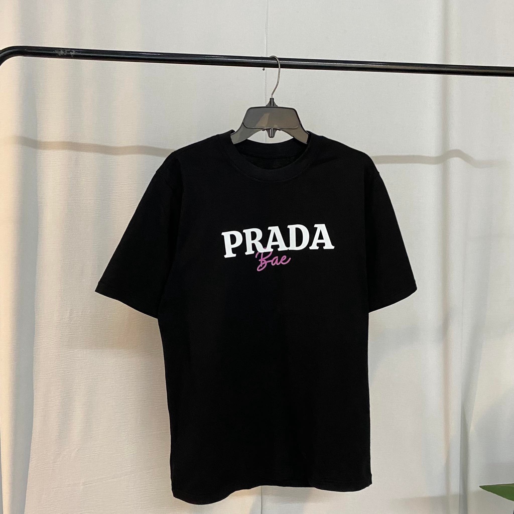Áo Phông Prada Bae Nam Nữ, Form Rộng Unisex