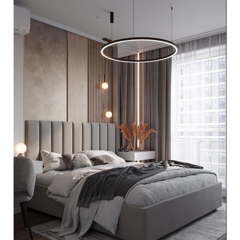Đầu giường sang trọng với tấm ốp bọc da cao cấp nhiều size