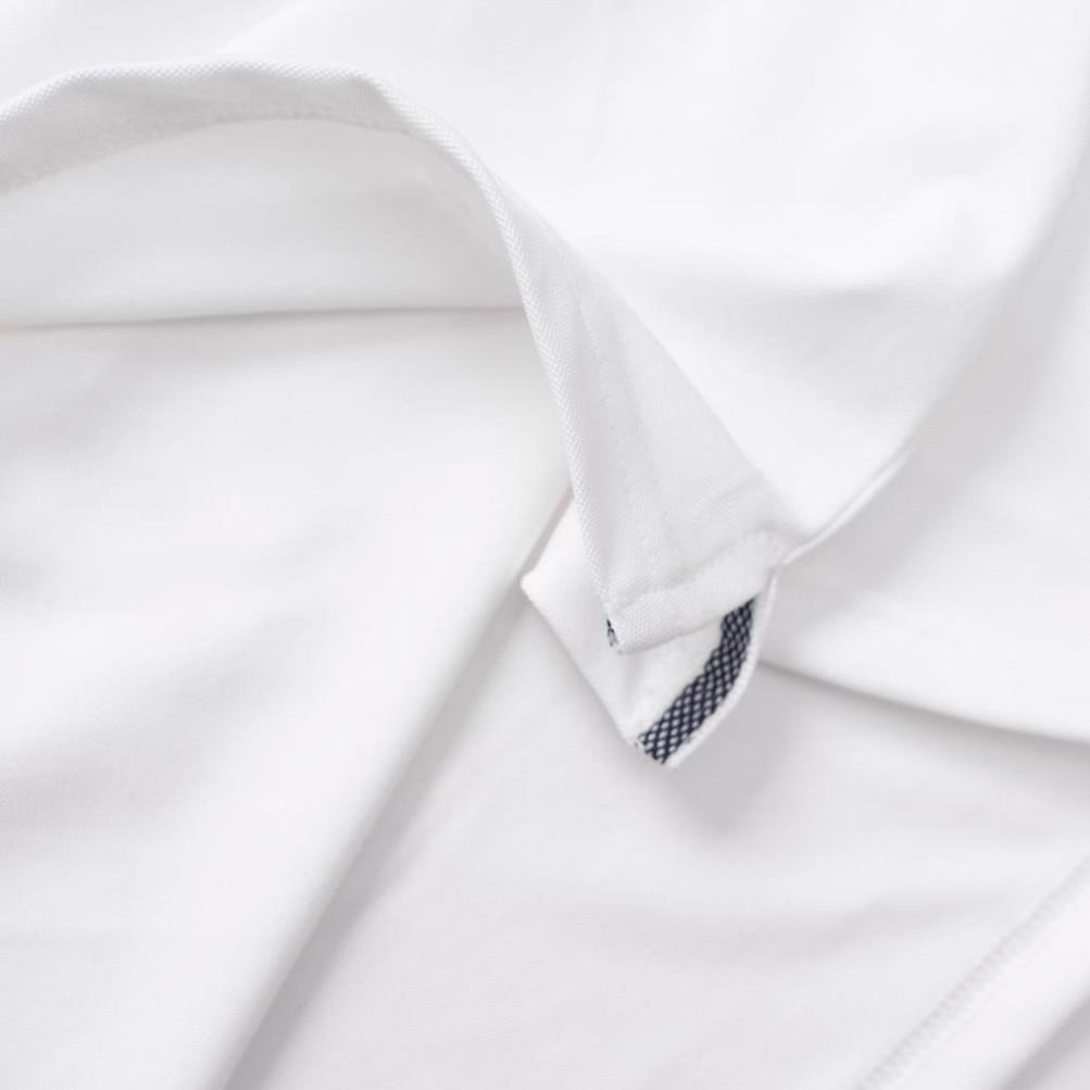 Áo Phông Polo Nam Cộc Tay Cao Cấp Màu Trắng In Chữ ART Form Rộng