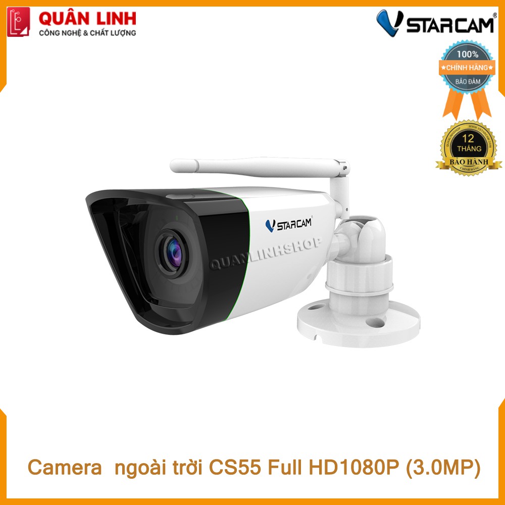 Camera IP Wifi hồng ngoại ngoài trời Vstarcam CS55 Full HD 1080P 3MP