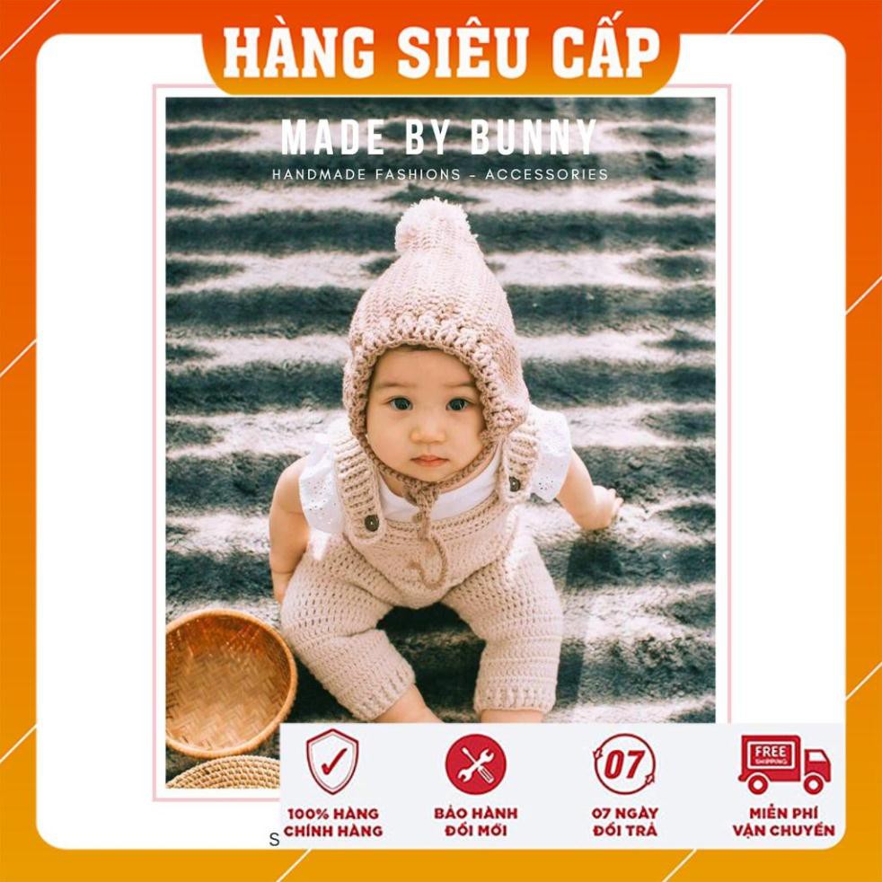 Mũ móc thủ công - Quà Tặng Cho Bé - Winter hat - Made By Bunny - Giầy Trẻ em sơ sinh