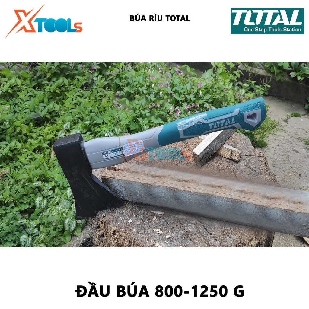 Búa rìu TOTAL | búa cầm tay mini Chiều dài: 390-700mm Chất liệu: Thép carbon 45#, chịu nhiệt, dùng để chẻ củi, đốn hạ câ