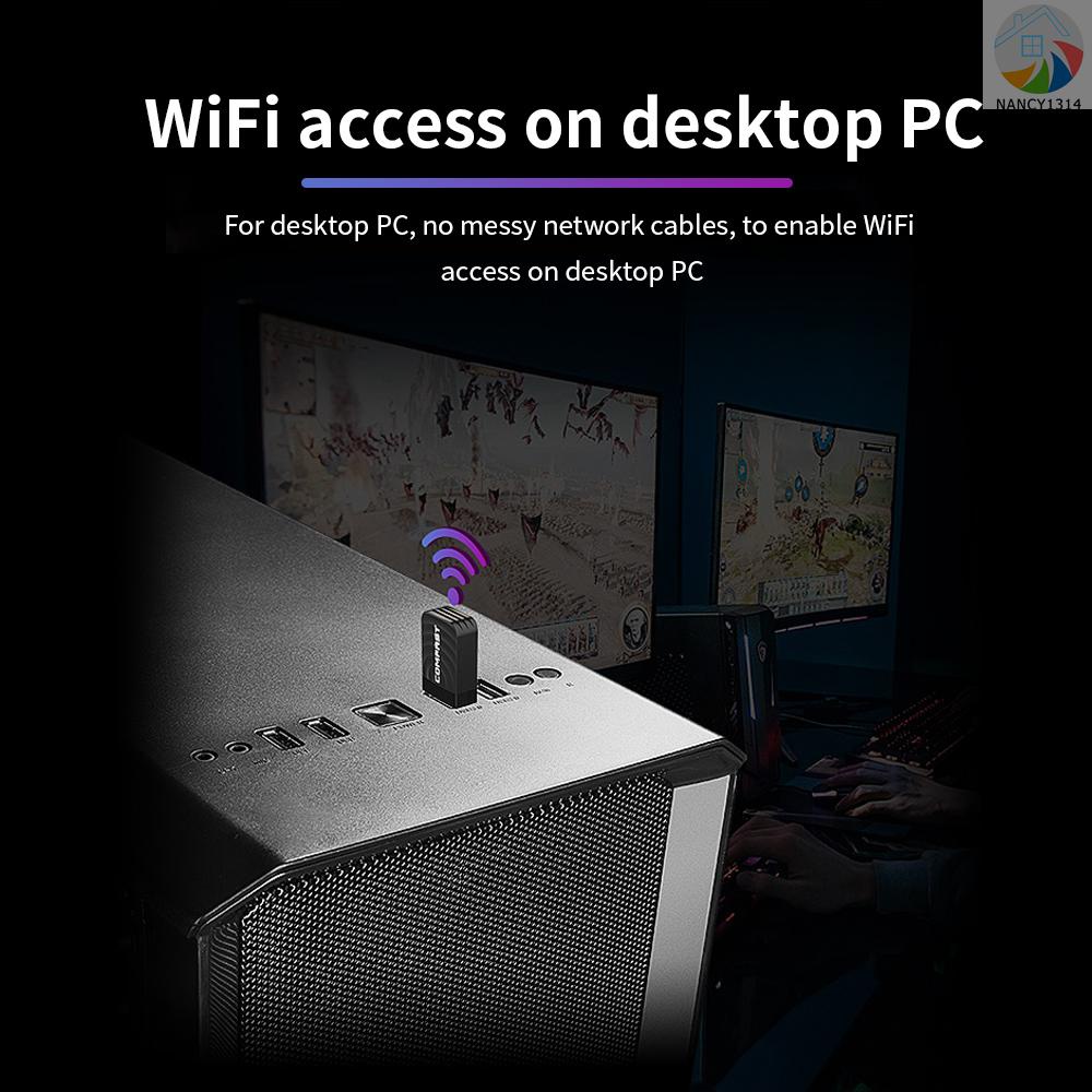 Mới Usb Wifi Không Dây Comfast Cf-812Ac Gigabit Ac 1300mbps Wi-Fi 2.4g 5.8ghz