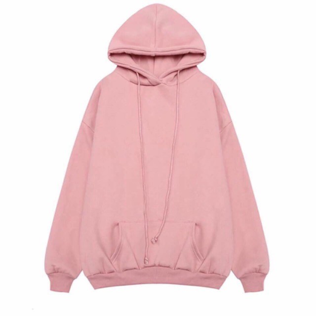 Áo Khoác Hoodie Basic Trơn - HỒNG RUỐC - Unisex