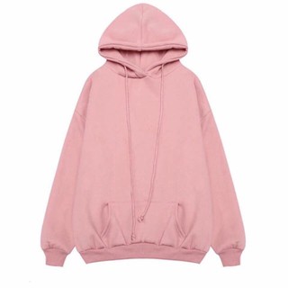 Áo Khoác Hoodie Basic Trơn - HỒNG RUỐC - Unisex