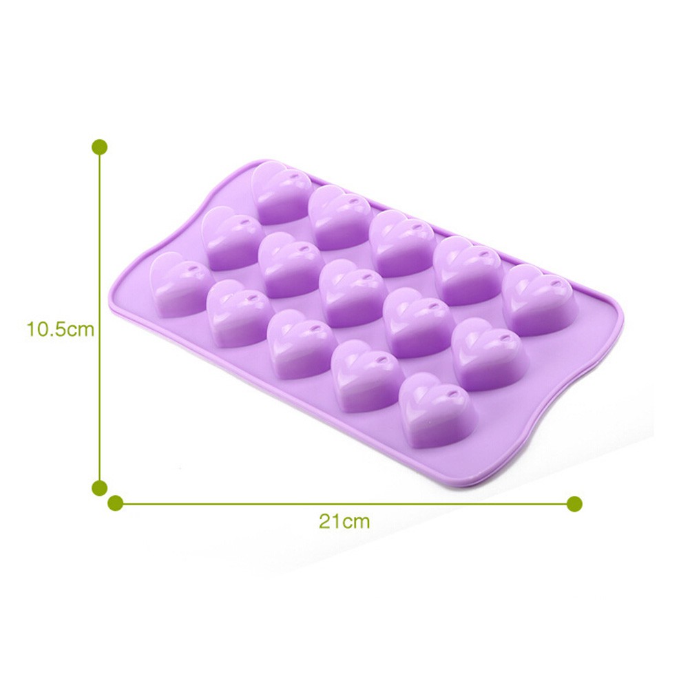 Khuôn silicone dùng làm bánh socola hình trái tim xinh xắn