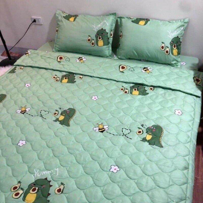 Bộ Chăn Ga Gối Mùa Hè 5 Món Poly Cotton -1M6/1M8 Họa Tiết Mẫu Mã Đa Dạng