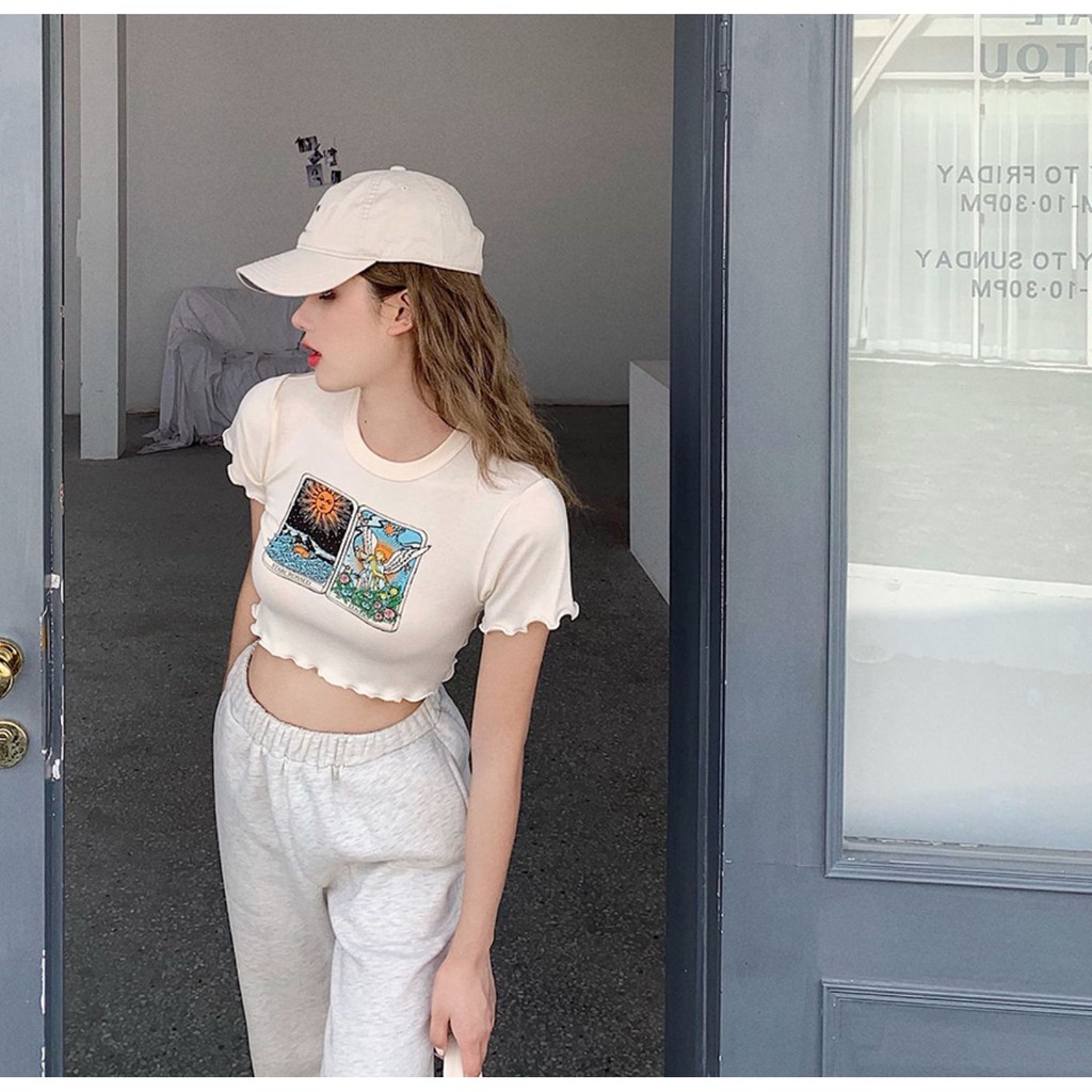 Áo thun croptop nữ tay ngắn Emilyshop
