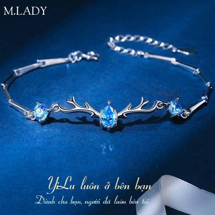 Lắc Tay Bạc Nữ - YiLu Sừng Hươu   - Vòng Tay Bạc Sterling M.Lady Jewelry