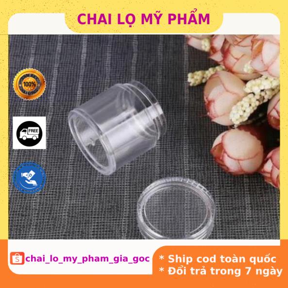 Hủ Đựng Kem ❤ GIÁ TỐT NHẤT ❤ Hủ nhựa 10g thân cao nắp trong đựng kem, chiết mỹ phẩm , phụ kiện du lịch