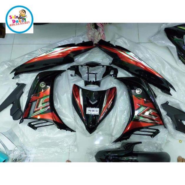 Tem rời ex 150 Lc đỏ đen chất liệu decal Crom cao cấp. Có shop bán Crom giả ae lưu ý.