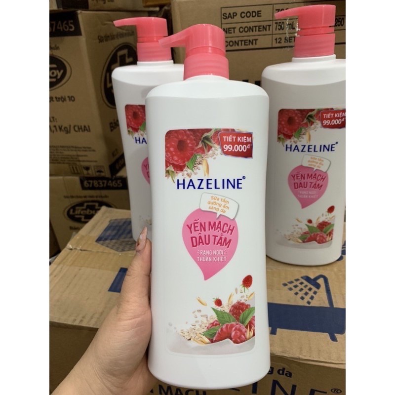 SỮA TẮM DƯỠNG SÁNG DA HAZELINE 900g