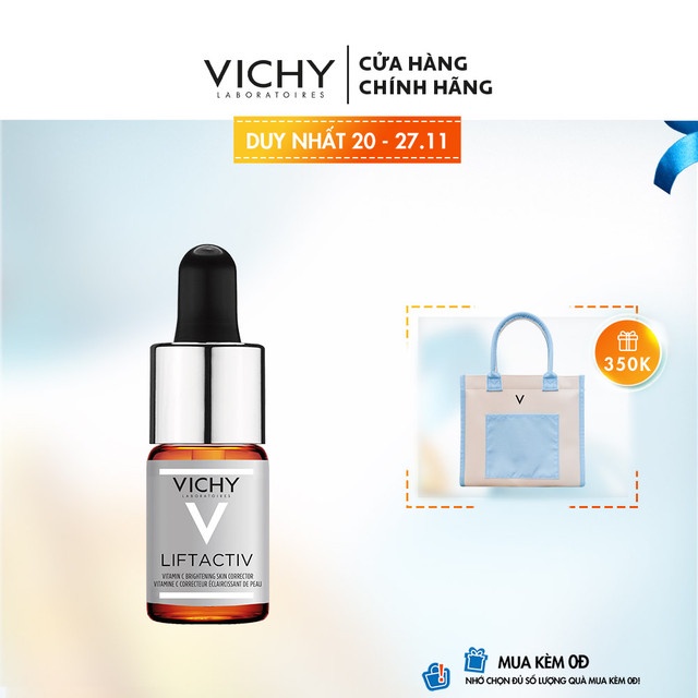 Dưỡng chất (serum) 15% Vitamin C nguyên chất giúp làm sáng và cải thiện làn da lão hóa Vichy Lifactiv Vitamin C