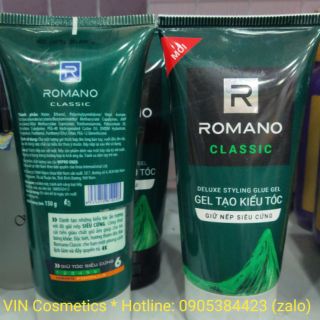 Gel tạo kiểu tóc siêu cứng 24h Romano Pro Series Hair Gel 150g