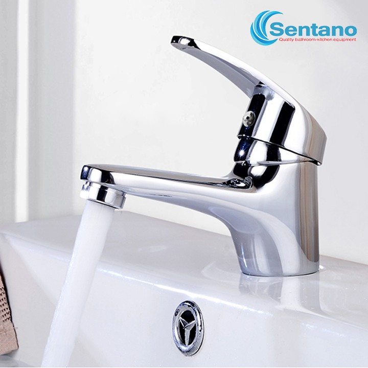 Vòi lavabo lạnh SENTANO STN-607 (ĐỒNG THAU MẠ CROM BÓNG) tay gật gù | BigBuy360 - bigbuy360.vn