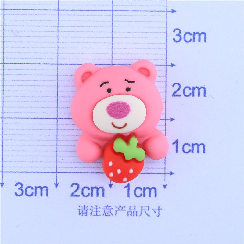 Bộ 10 Phụ Kiện Kẹp Tóc/Dây Đeo Điện Thoại Bằng Resin Hình Gấu/Hoa Anh Đào/Chú Chó Dễ Thương DIY