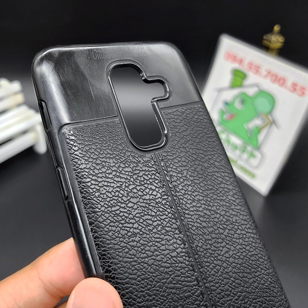 [Ảnh Thật] Ốp Lưng Samsung A6 Plus 2018 Dẻo Sọc Chỉ Vân Giả Da