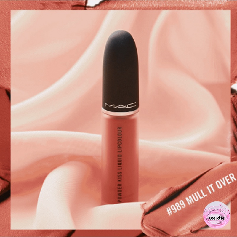 Son MAC 989 Mull It Over Cam Hồng Đất - Powder Kiss Liquid