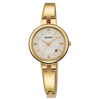 Đồng hồ nữ dây thép không gỉ orient quazt fsz40003w0