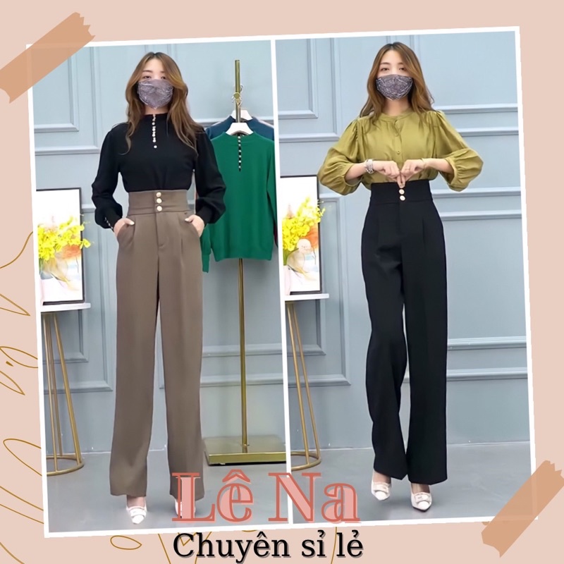 Quần Ống Rộng, Quần Tây 3 Cúc Cạp Cao MÃ Q2 - Lê Na Chuyên Sỉ Lẻ