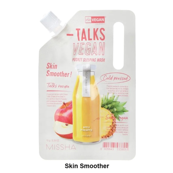 Mặt Nạ Ngủ Chiết Xuất Củ Quả Tươi Missha Talks Vegan Pocket Sleeping Mask 10g