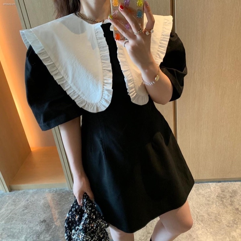 Váy cổ nơ tiểu thư