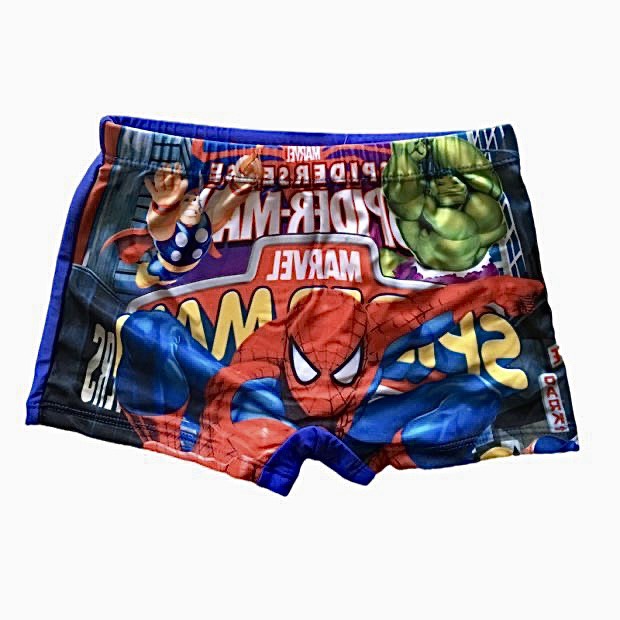 Quần bơi bé trai, bộ đồ bơi đi biển Marvel chất liệu co dãn có dây quần cao cấp