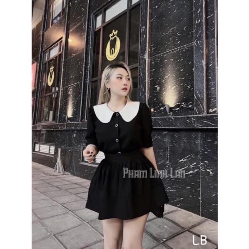 Áo CROPTOP phối chân váy xoè siêu xinh Big size