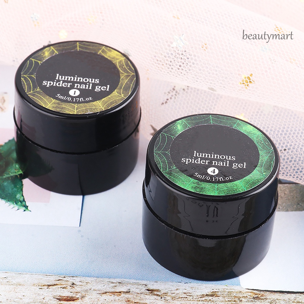 [Hàng mới về] Gel Sơn Móng Tay Dạ Quang Tạo Hiệu Ứng Mạng Nhện Bắt Mắt Thời Trang 5ml