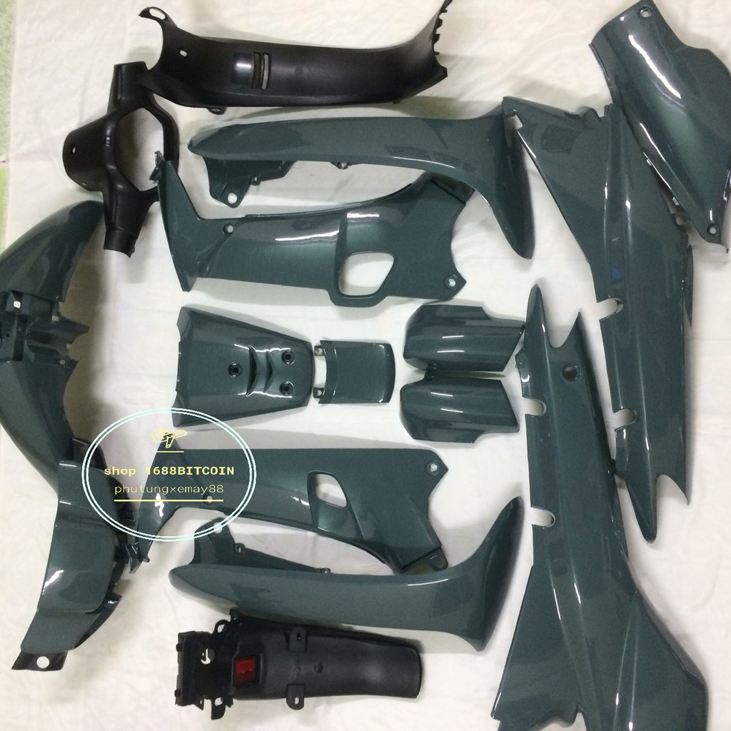 Dàn áo xe Wave alpha  Màu Xi Măng- Wave nhỏ - 110- THÁI 2000 đến 2006-Wave ZX-wave -wave nhựa ABS