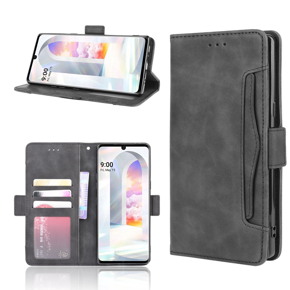 Vỏ nhiều khe cắm thẻ LG Velvet 5G / 4G Vỏ ví LG LM-G910EMW LM-G900EM LM-G900N Da PU Khóa từ tính Flip Cover Giá đỡ thẻ