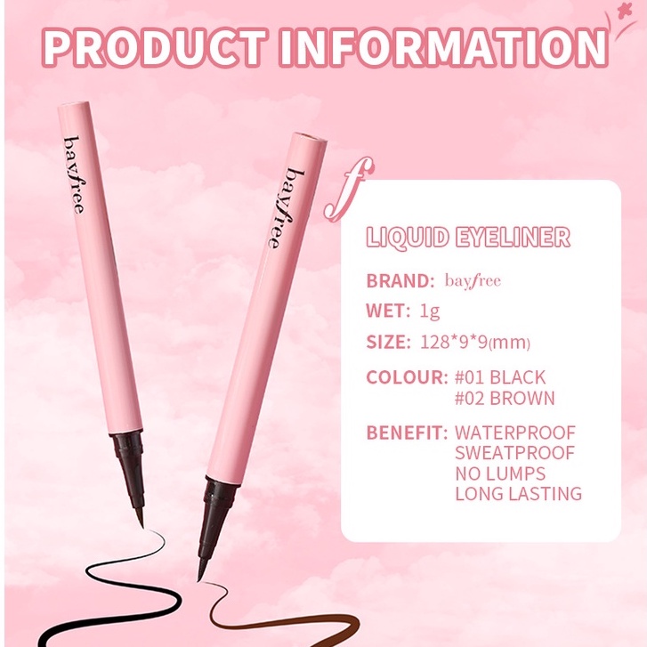 [Hàng mới về] Bút kẻ mắt Bayfree dạng lỏng chống thấm nước lâu trôi dễ trang điểm