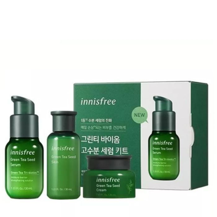 Bộ 3 Mẫu Thử Trà Xanh Innisfree Green Tea Seed Serum Kit Tri-biotics